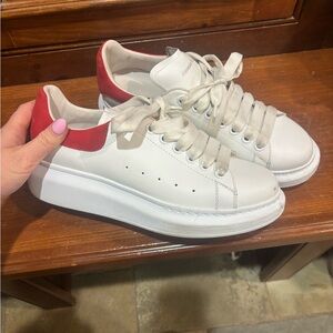 Alexander McQueen White and Red Sneakers size 39